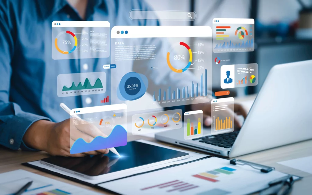 Équipe agence digitale analysant des données pour optimiser les performances.