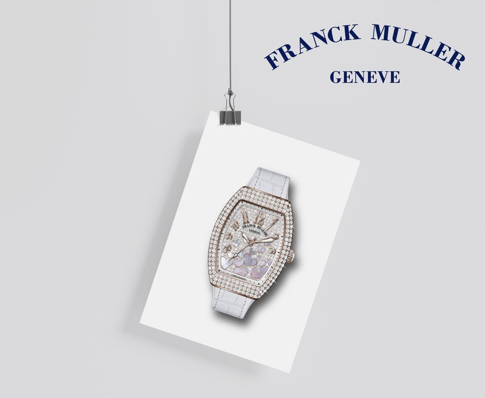 Markenuhr-Design und Kampagnenvisualisierung für Frank Muller, erstellt durch die Marketingagentur Sitchio.