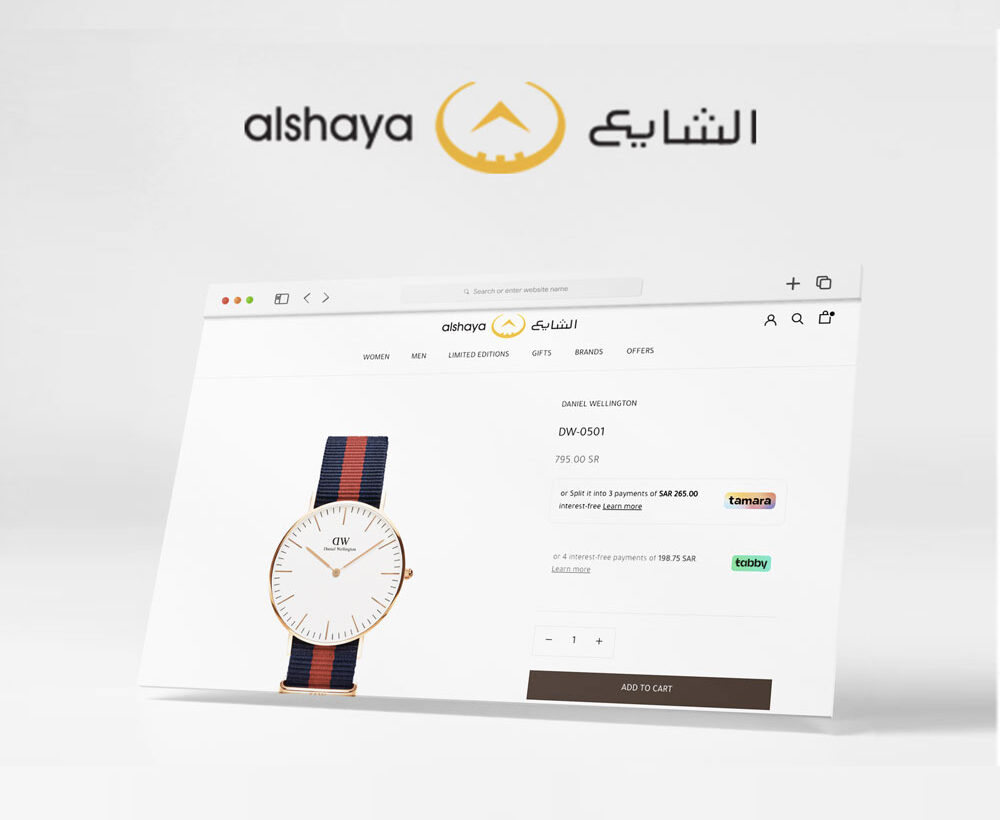 Projet de site e-commerce Alshaya réalisé par le portfolio de l'agence web Sitchio.