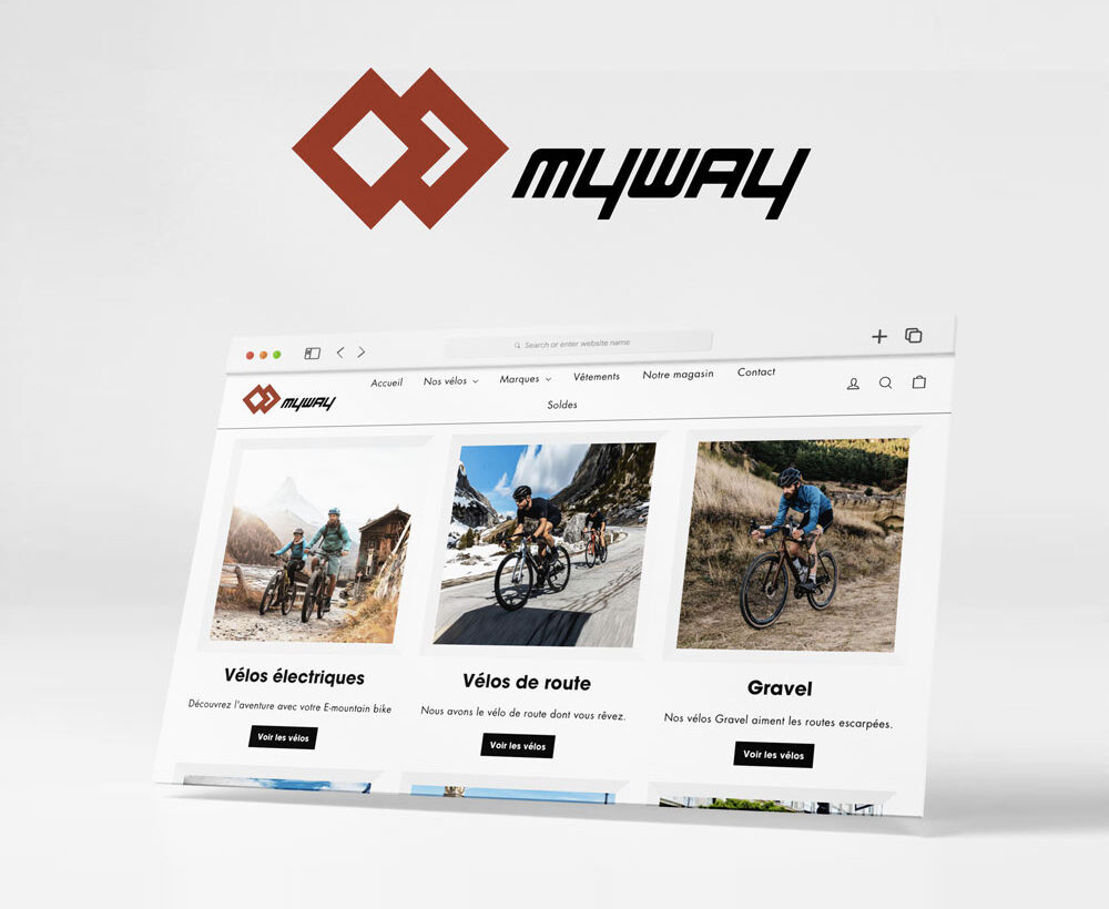 Site e-commerce MyWay intégré dans le portfolio de l'agence web Sitchio.